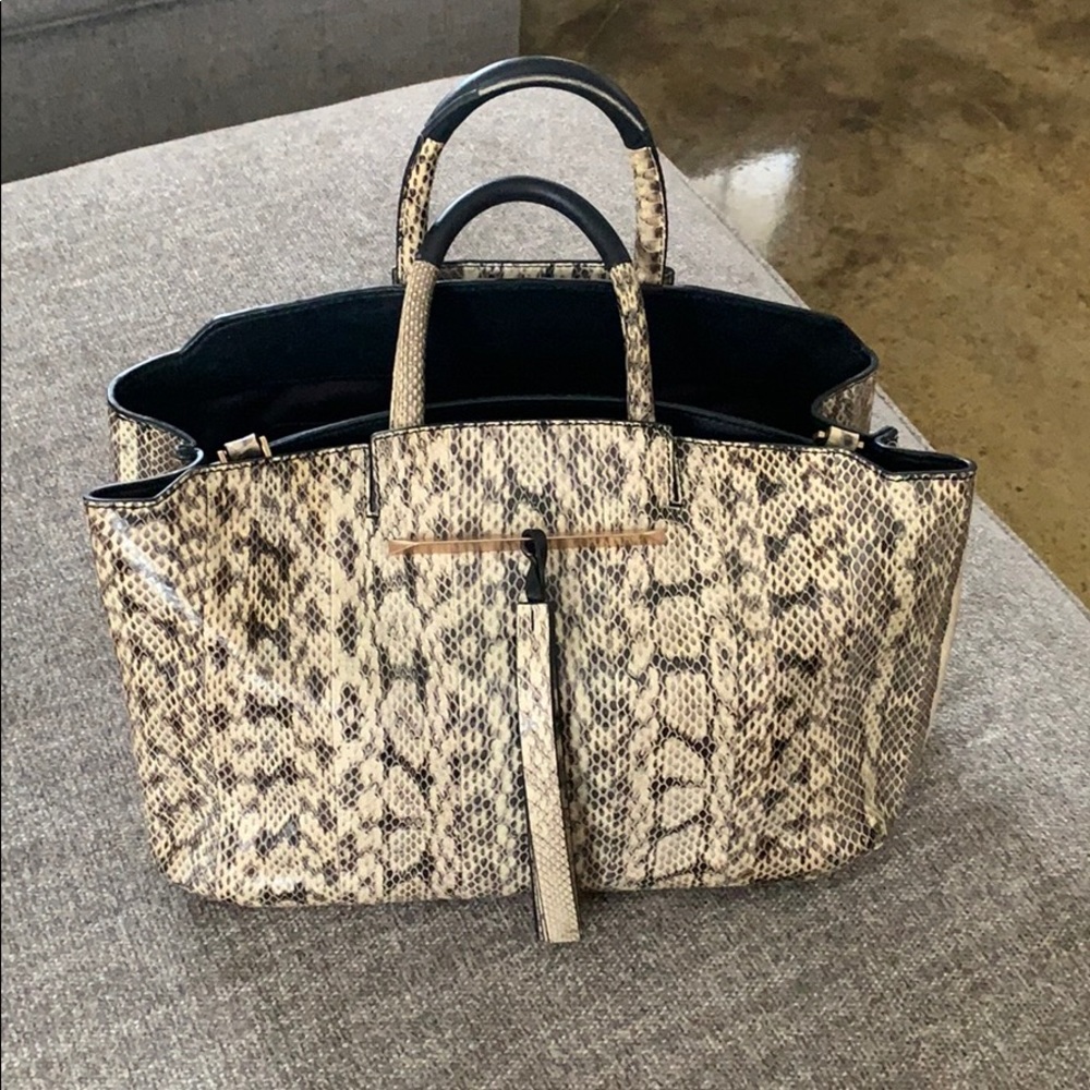 Brian Atwood snakeskin purse